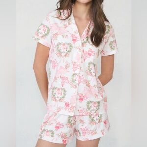 LoveShackFancy x Roller Rabbit Merry Monkey Beaux Polo Pajamas